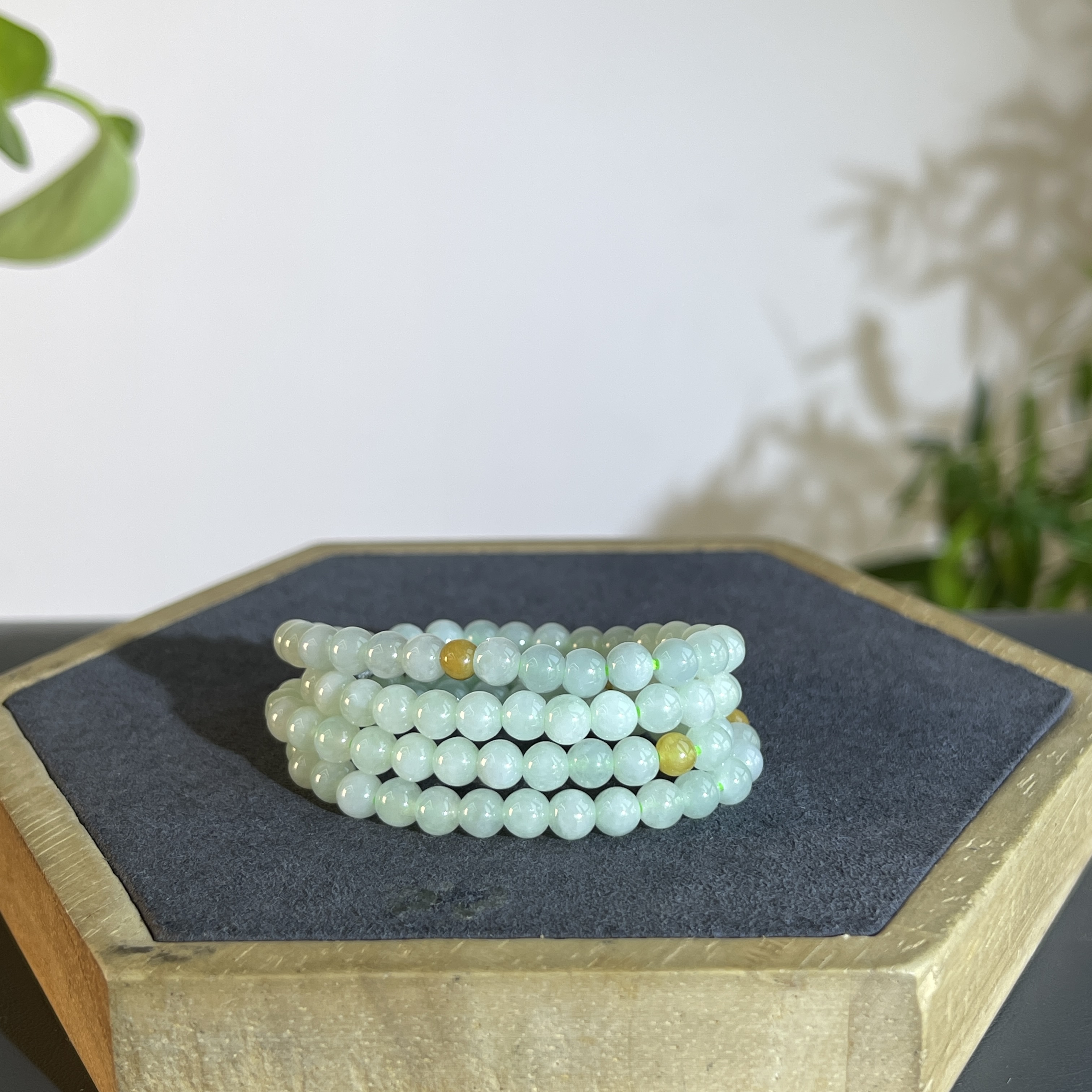 JXB14-168  天然缅甸A货翡翠 翡翠珠链（含配饰）