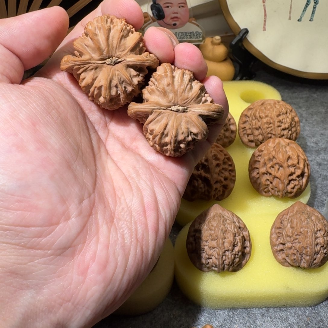 天***福文玩核桃吊坠43三角