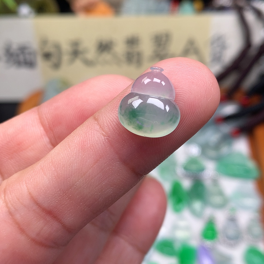 翡翠裸石缅甸天然A货翡翠冰种葫芦