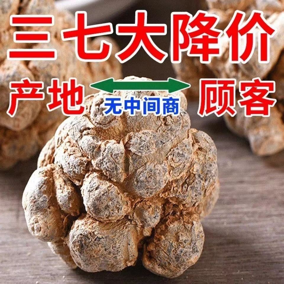 文山春三七田七中药材37无剪口滑头整个代磨粉代三七头云南文山