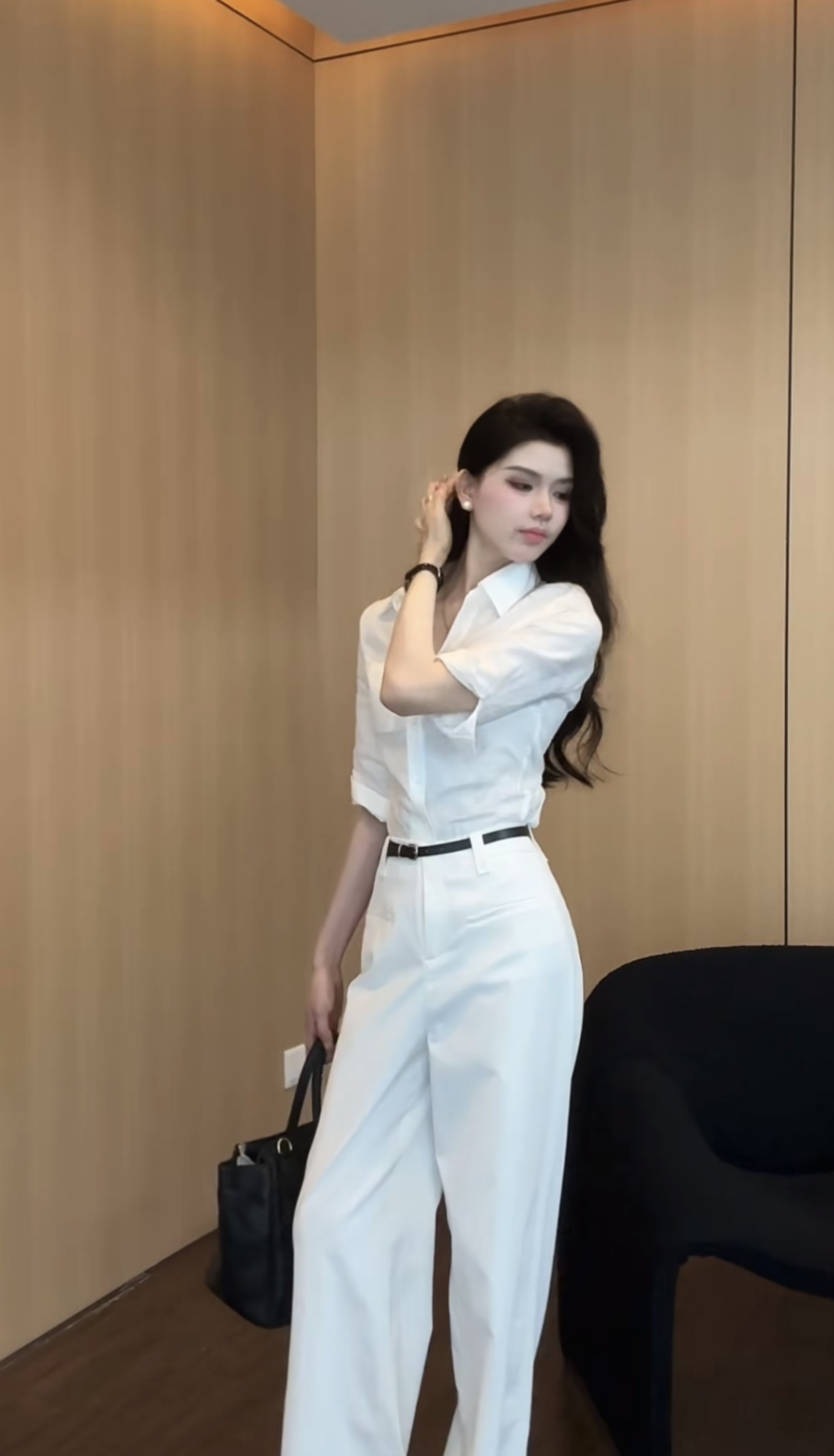 少量现货【梦里千帆】高级感通勤衬衫加裤子套装0888款裤子0889