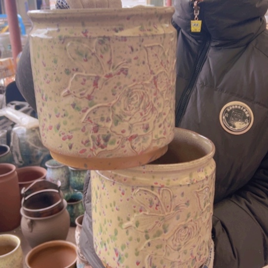 紫砂花盆高20口20————-