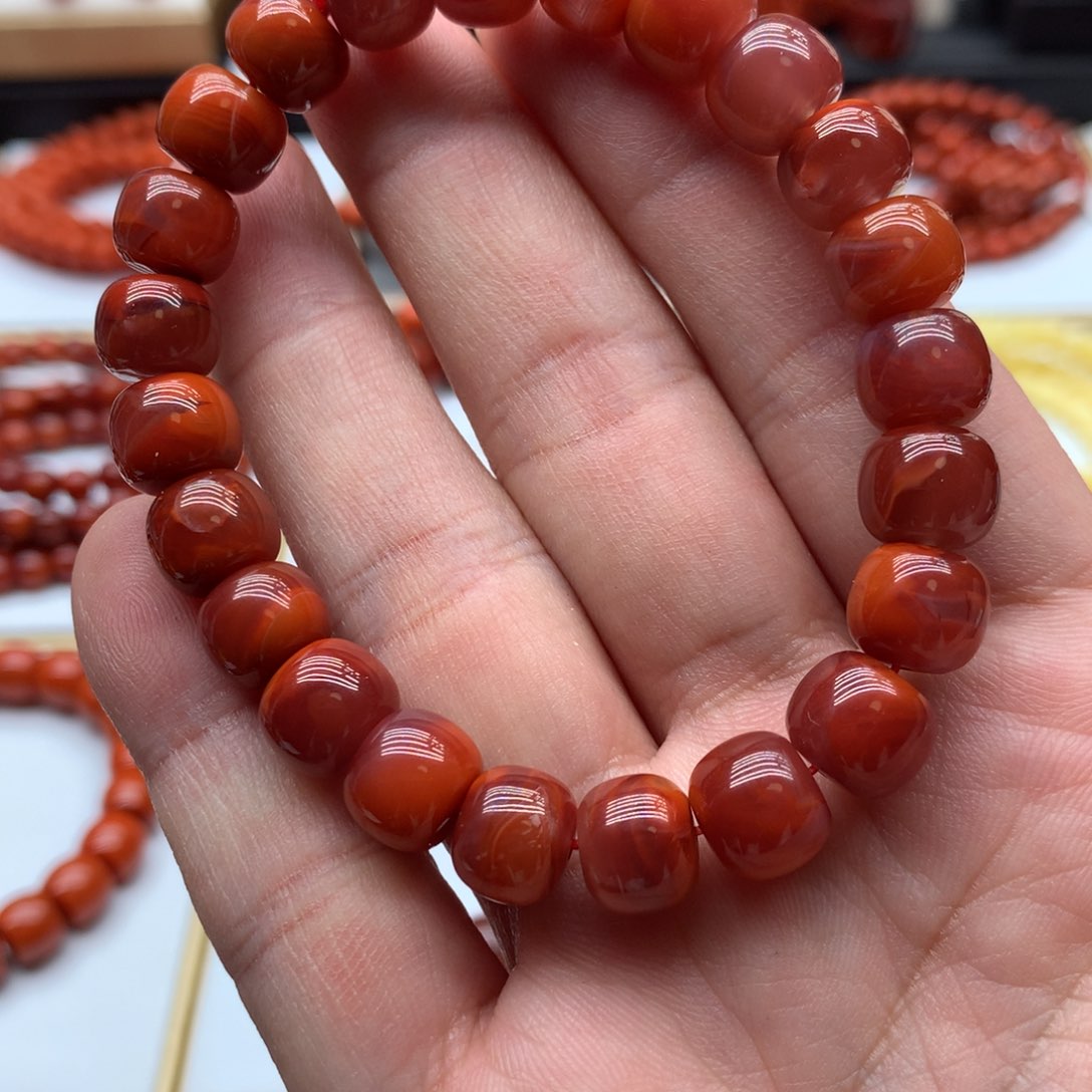 南红玛瑙手链，发货一个未镶嵌