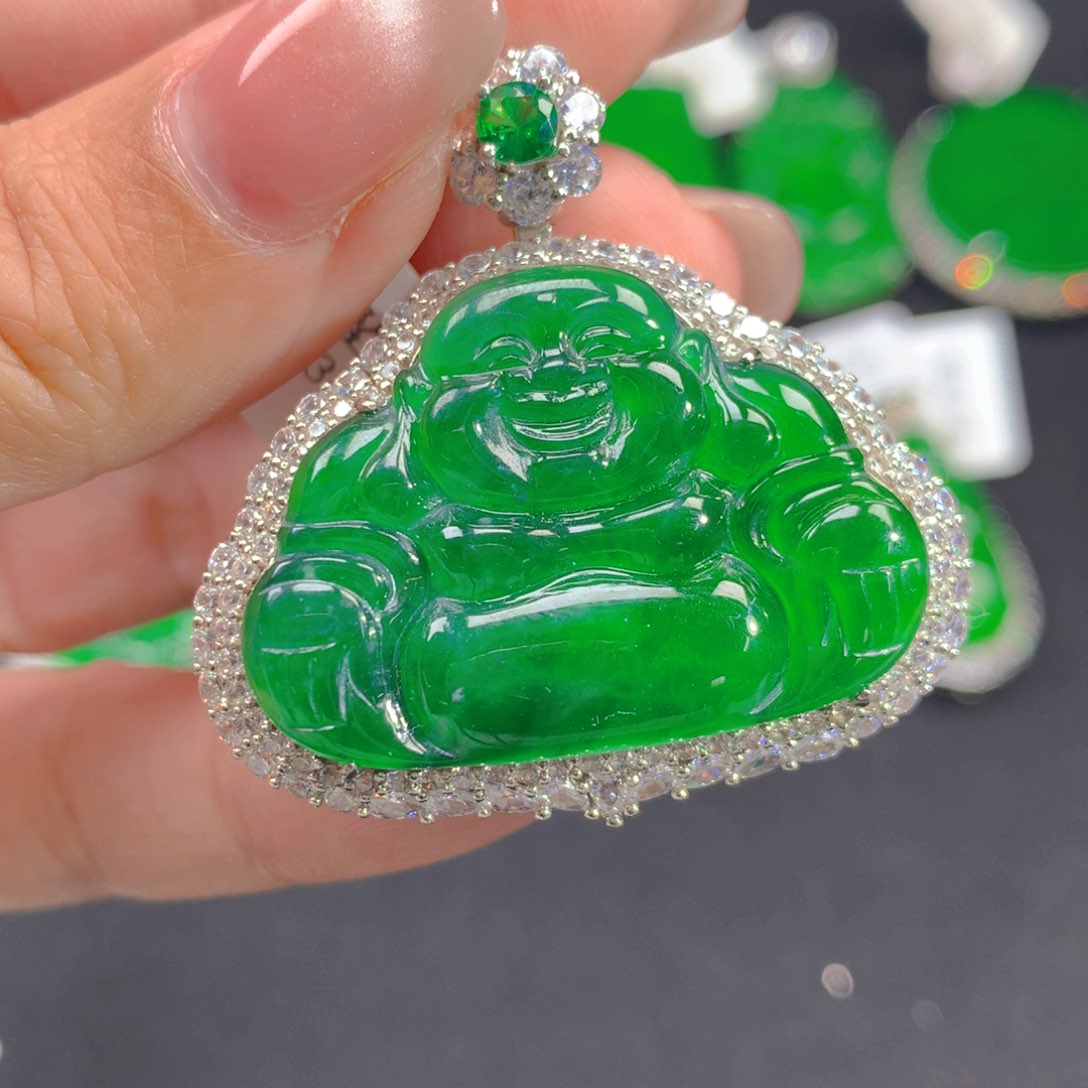 翡翠颈饰银S925镶嵌11111111