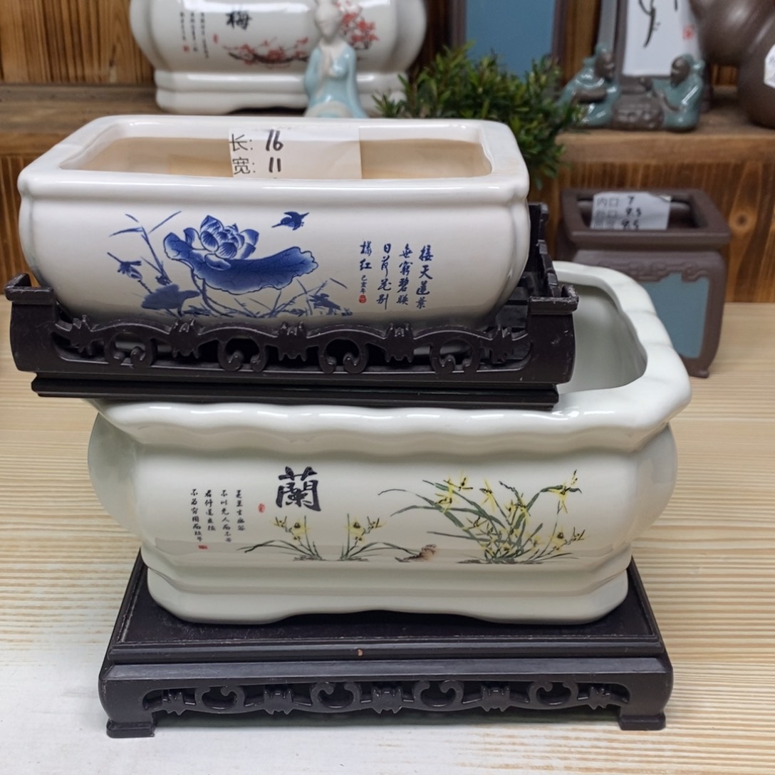 紫砂陶瓷花盆浮力