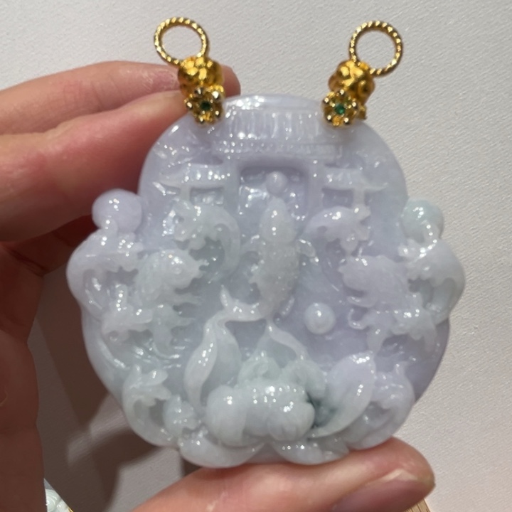 翡翠未镶嵌吊坠(赠链)代编织