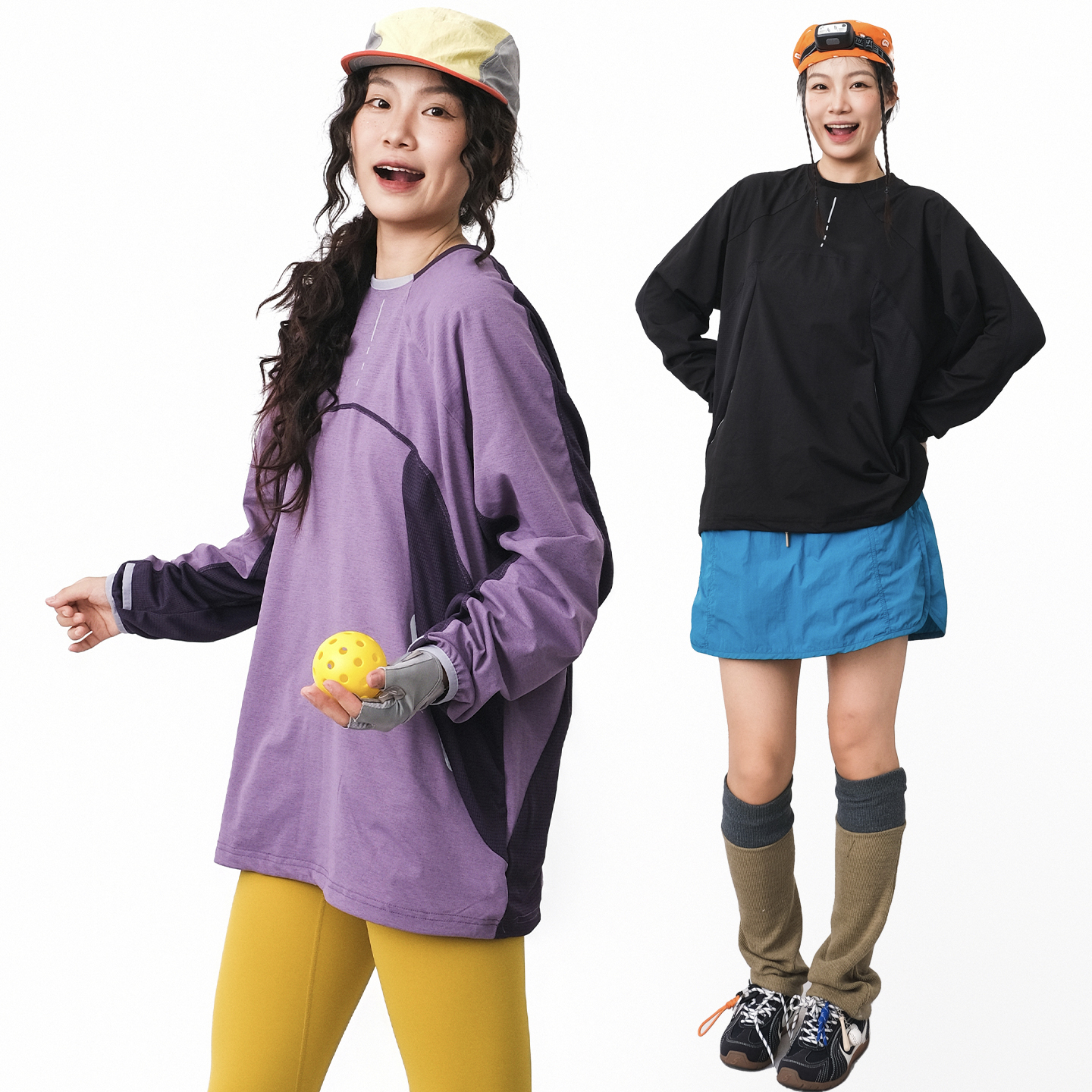 山隐秋季新款吸湿速干衣女抗菌拼接打底长袖徒步骑行运动上衣T恤