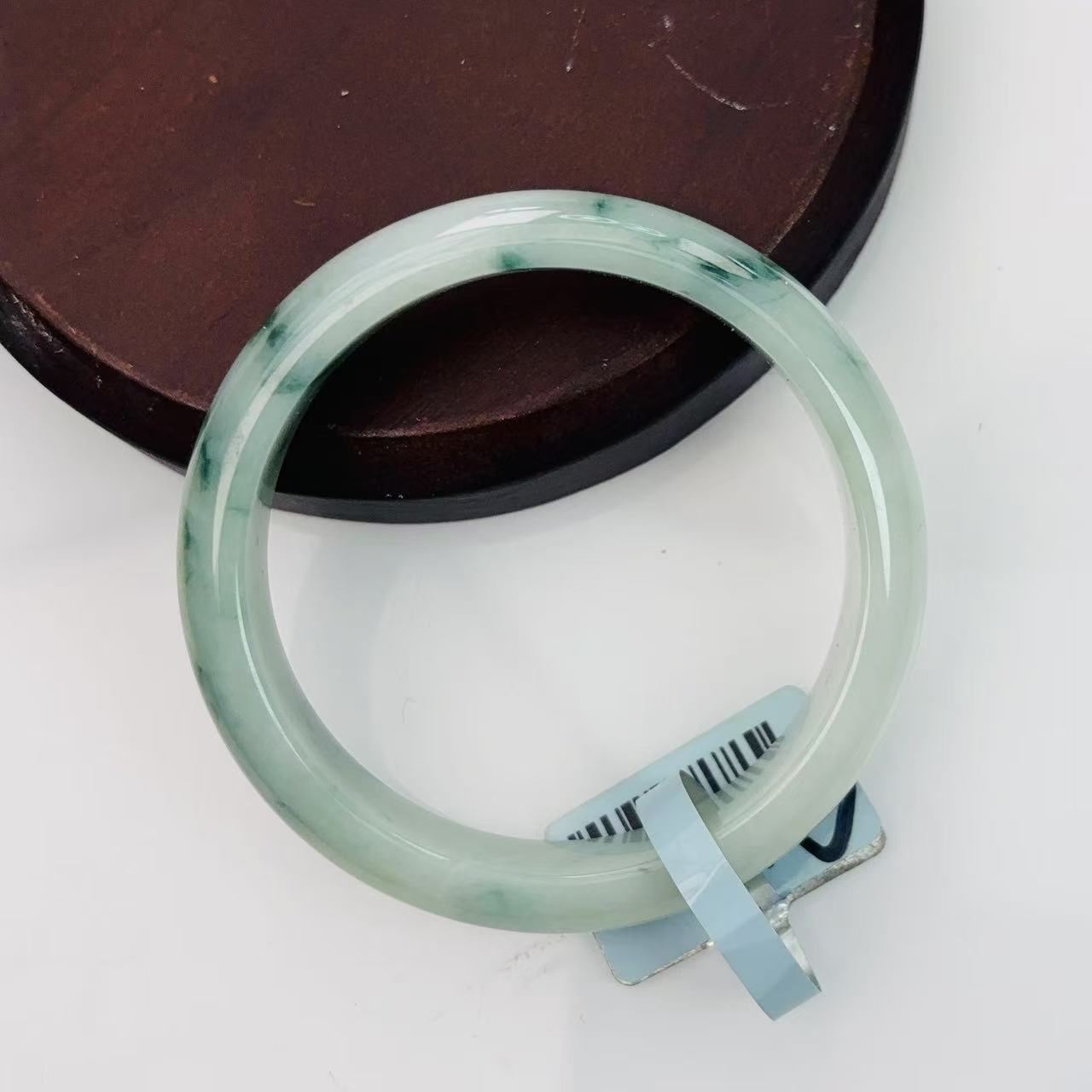  【秋姐翡翠】天然A货翡翠手镯55圈&W1-4