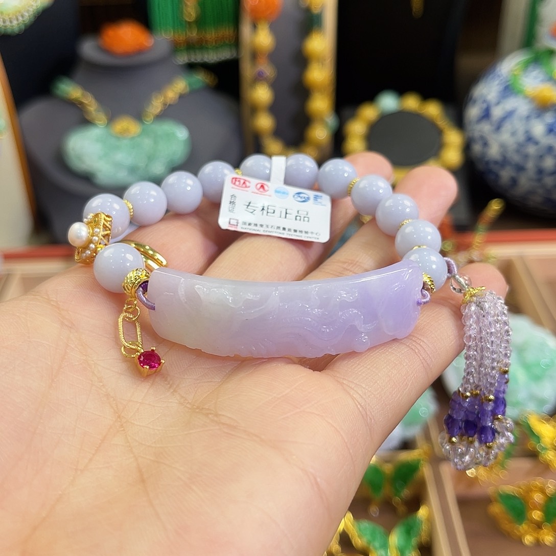 翡翠未镶嵌手链仙仙手牌炸福利