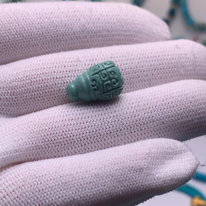 绿松石未镶嵌珠宝半成品9.7mm