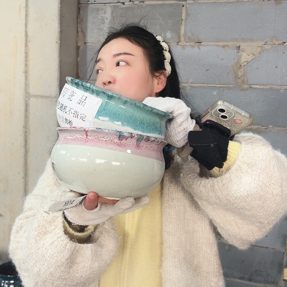 瑕疵两个高12/20红陶