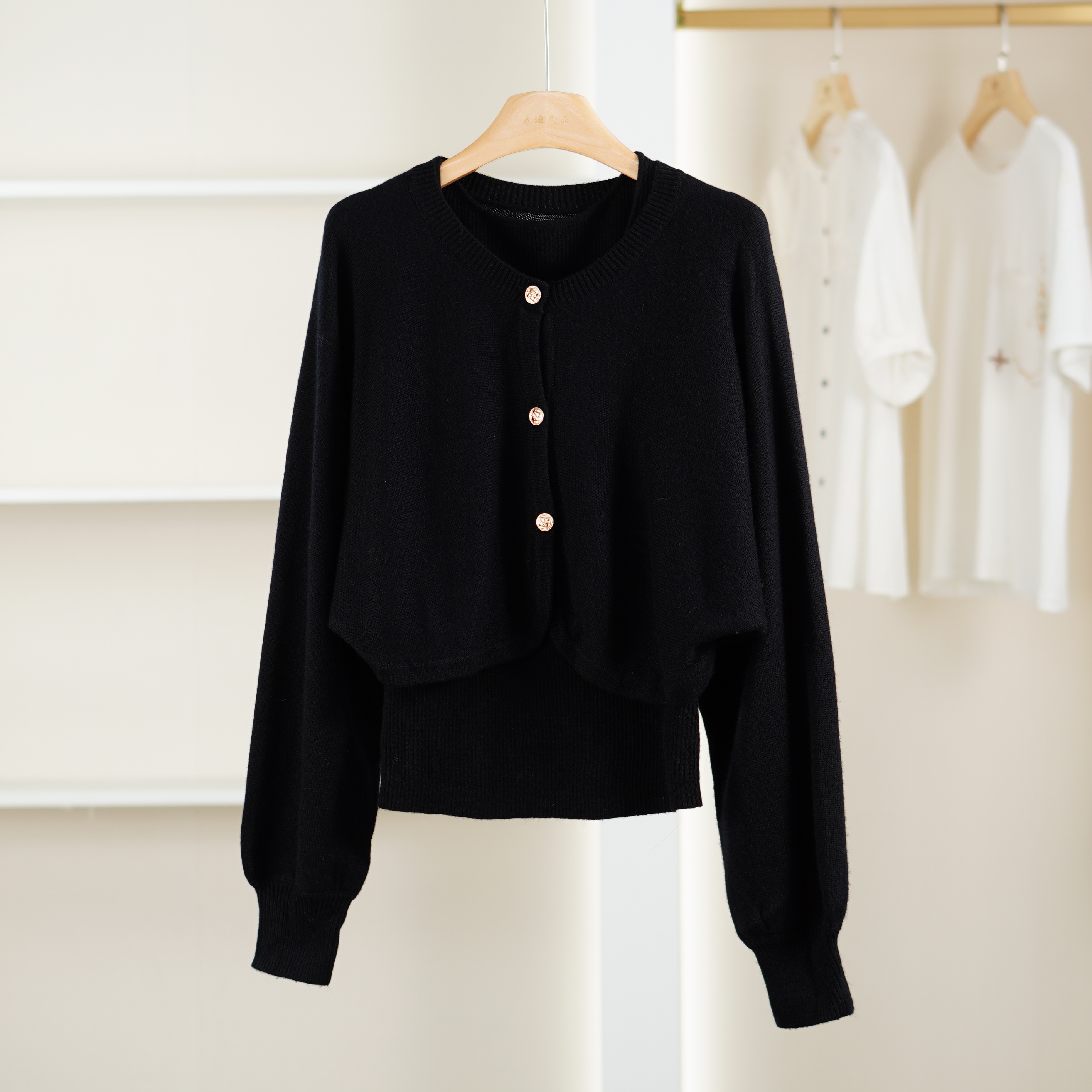 麦迪尚品【三C】51009155 春秋时尚赫本风针织上衣品牌女装撤柜