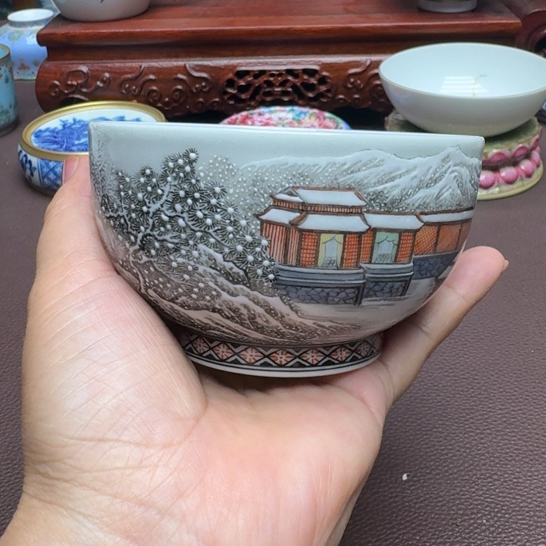 瓷片景德镇仿古手工制作精品展示