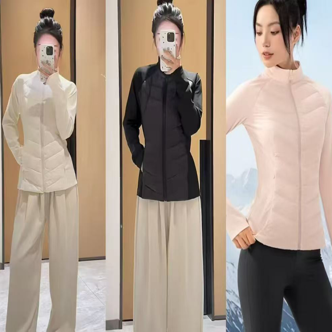 秋冬冬季短外套弹力女士大码立领女修身型纯色常规3795楚