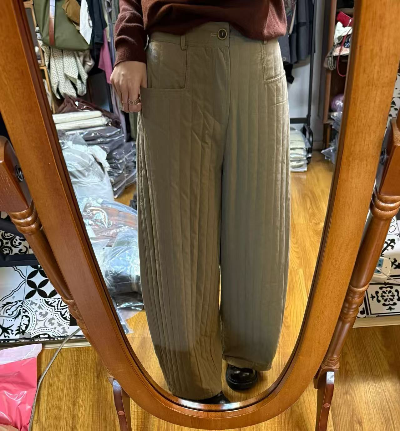 【NO退换】休闲复古多色纯棉棉裤