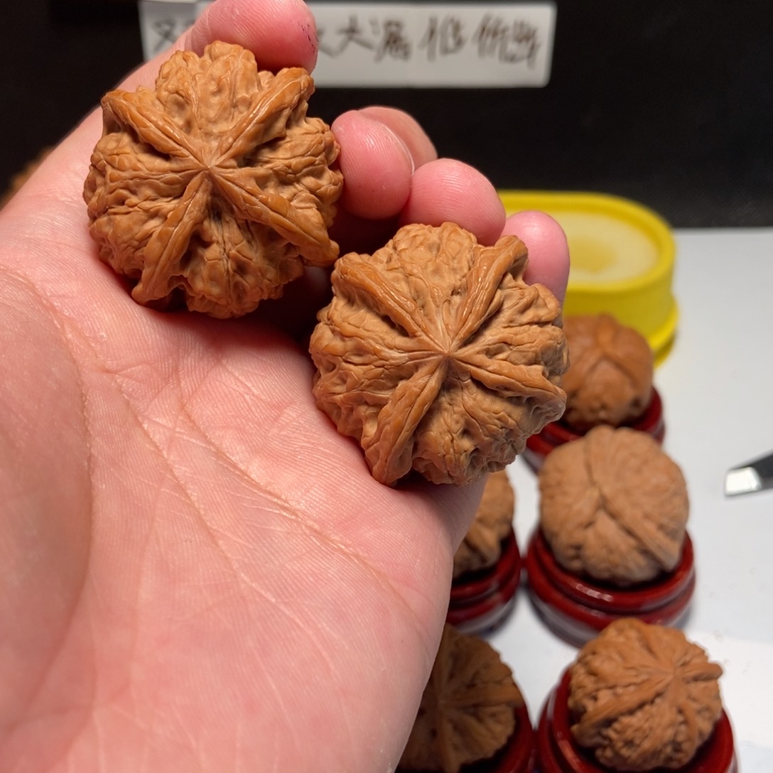 吊坠文玩核桃雨花石4棱42尺46