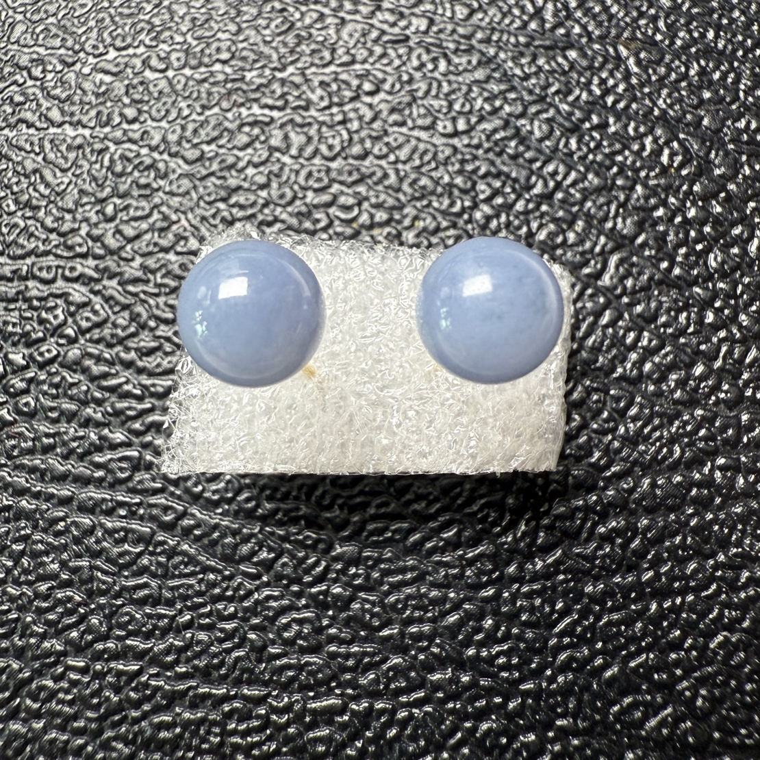 天然缅甸翡翠A货满色耳钉卡7.0mm