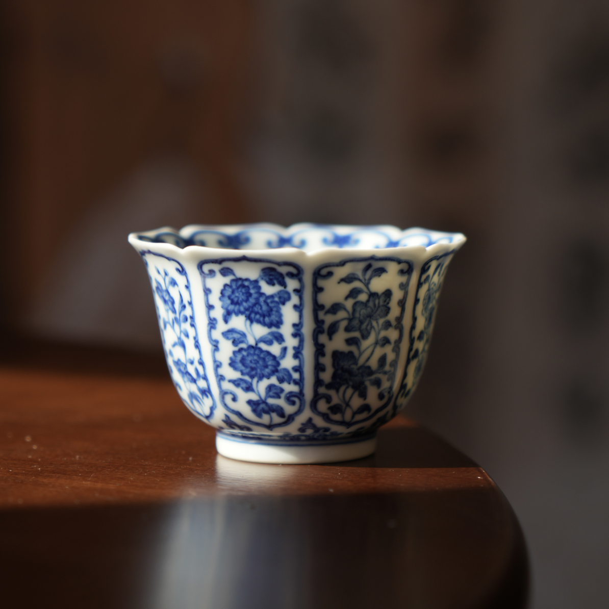 笺汐-蝶影六方杯