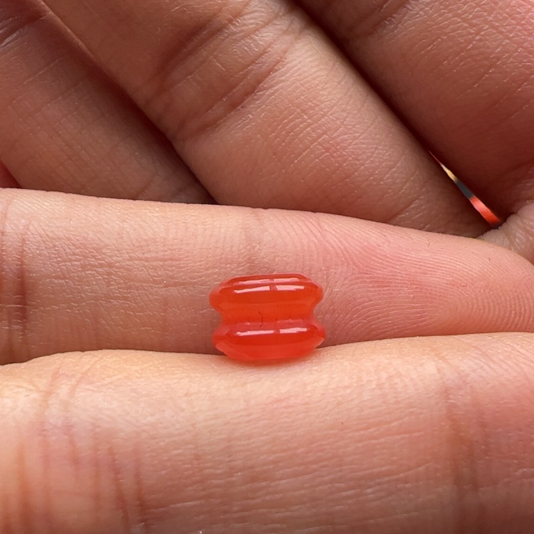 南红玛瑙车轮8.0未镶嵌可***杞皮裂