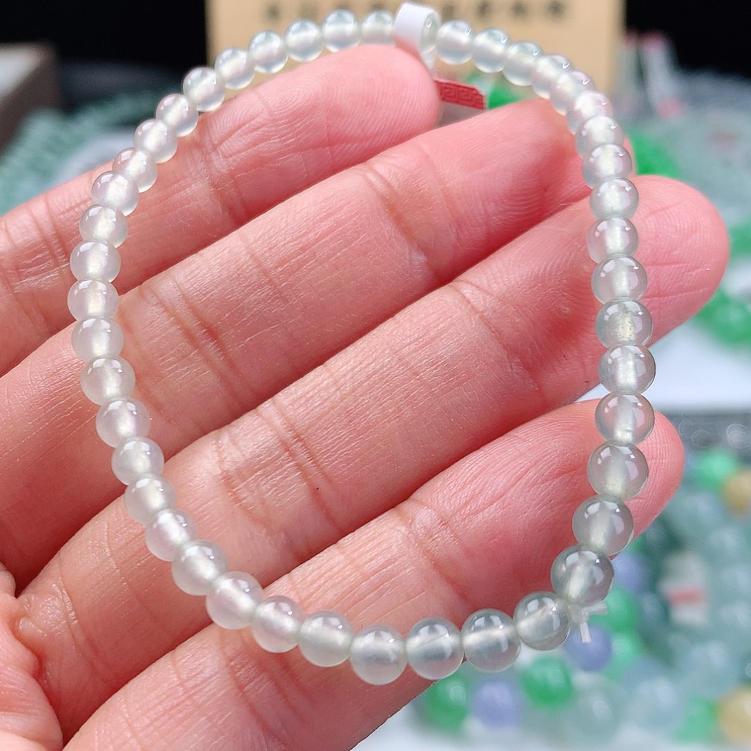 翡翠手链未镶嵌卡4.4mm