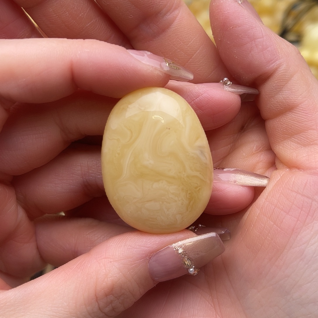 蜜蜡未镶嵌裸石蜜蜡微瑕吊坠鸽