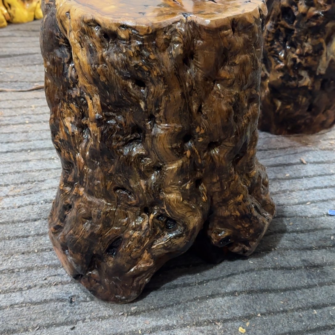 空***獲龙纹鸡心枣木手工艺品 