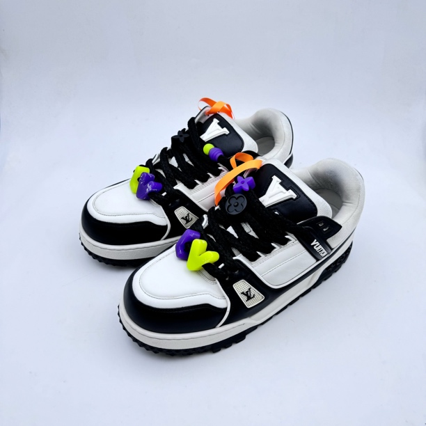 95新 LouisVuitton/路易威登 8码42码黑白胖丁trainer98新vv1616