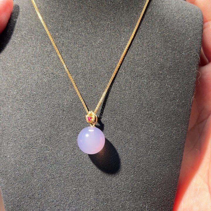 曾****玛瑙/玉髓银S925镶嵌颈饰