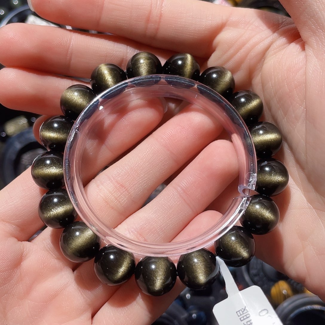 黑曜岩手链未镶嵌泰****来