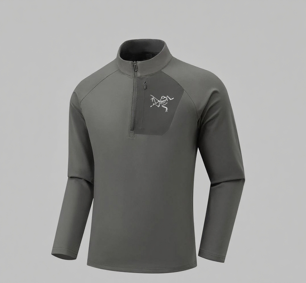 【海外撤柜 立领抓绒】始祖新款鸟秋冬半拉链打底立领抓绒长袖