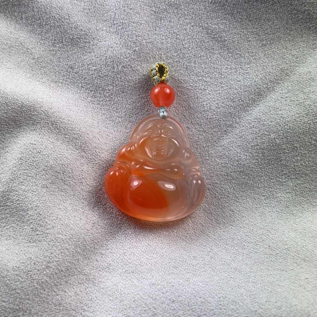 南红玛瑙佛公吊坠未镶嵌