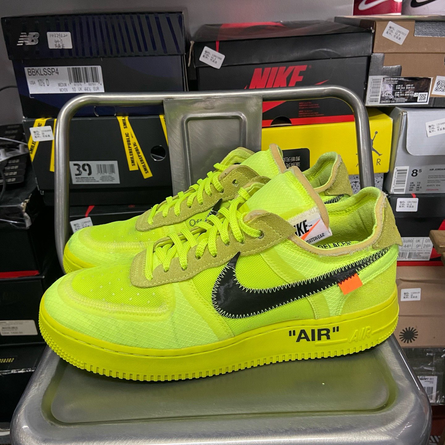 95新 MM6 43码 有原盒  af1 force1 ow 荧光绿 绿色 14300989 