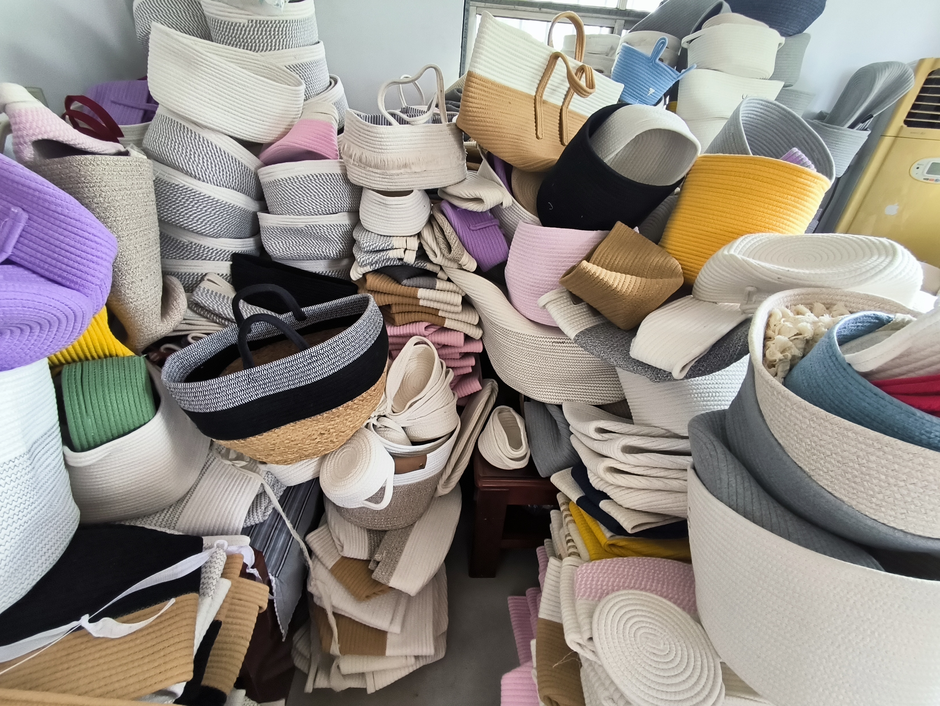 27/29链接家用置物棉绳收纳篮储物收纳盒外贸尾单清仓处理收纳筐