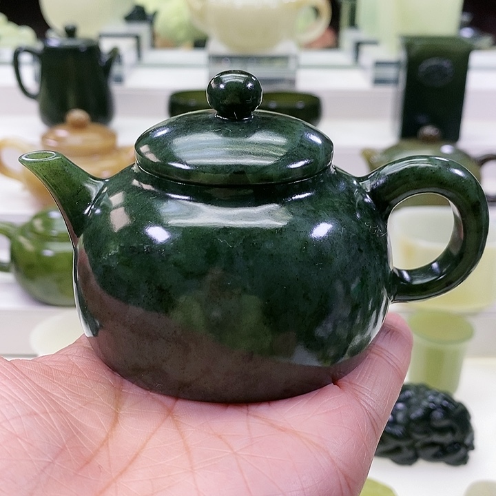 未镶嵌和田玉挂件茶壶130ml