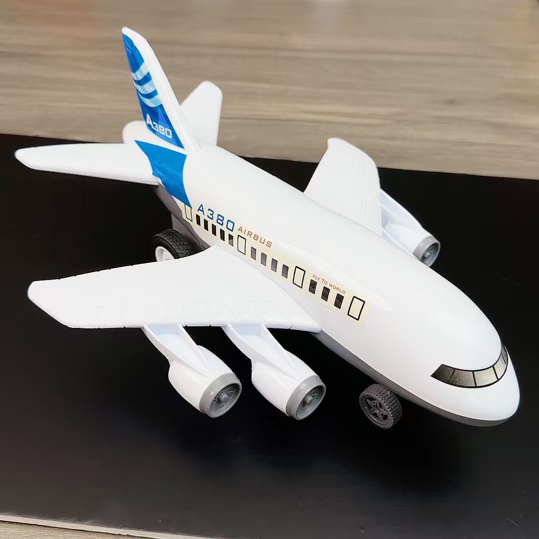 【花1】新款30厘米的惯性白色飞机3-8-0生日礼物(电商盒发货)