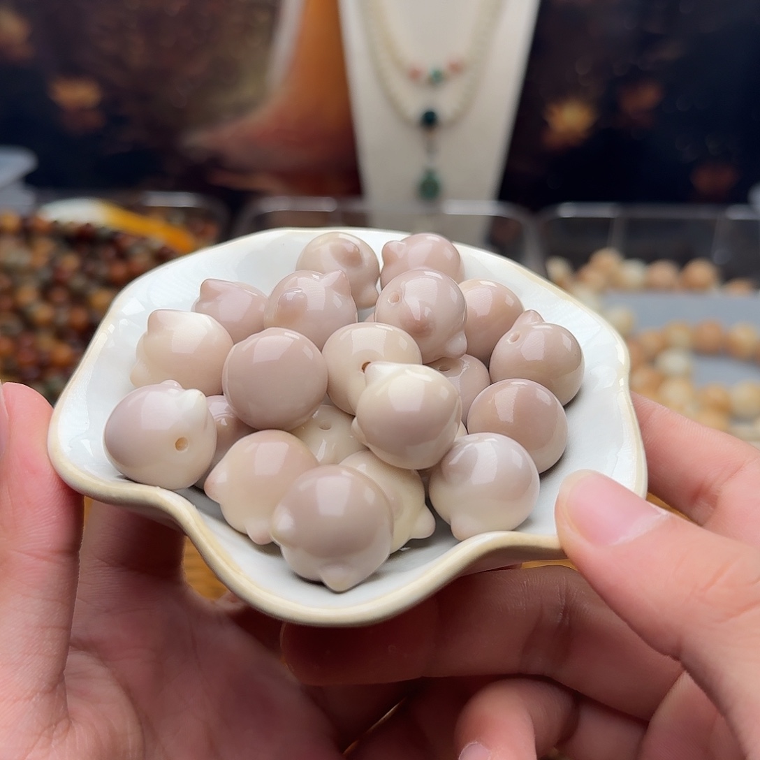 吊坠菩提根/象牙果20颗芋泥奶昔猫头18