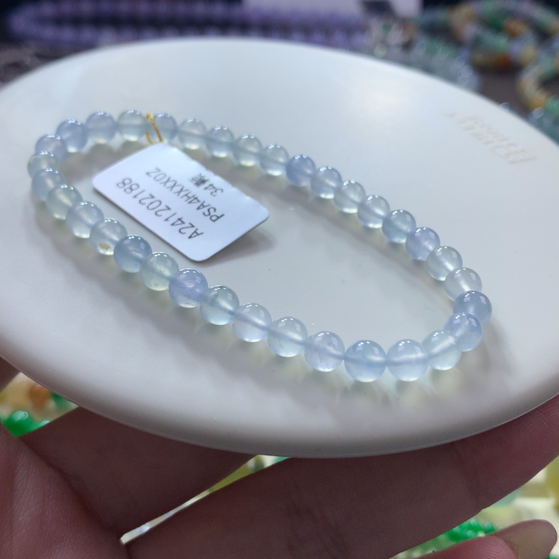 翡翠颈饰未镶嵌翡翠高冰梦幻蓝紫卡5+