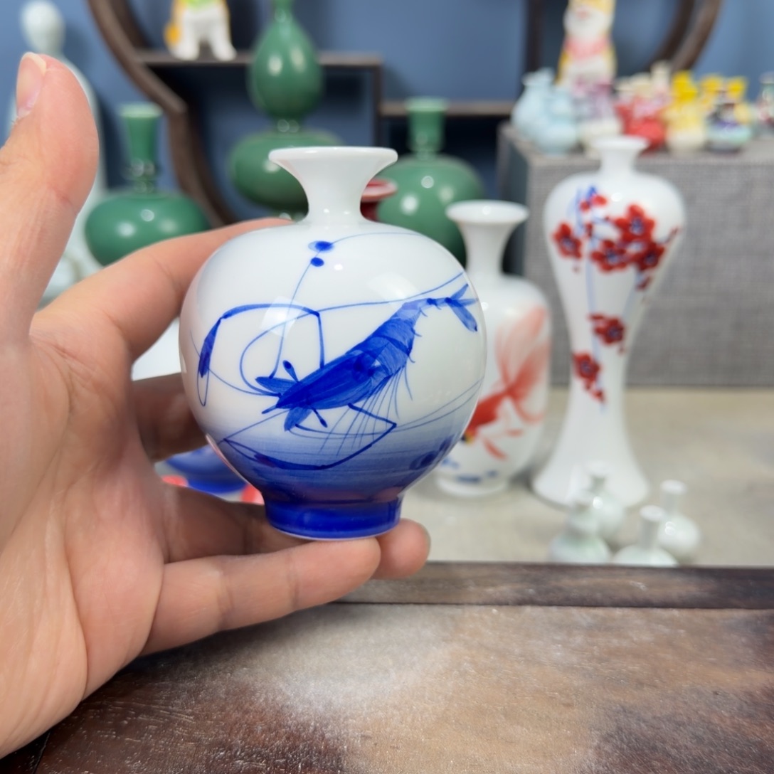 陶瓷手工小花器摆件