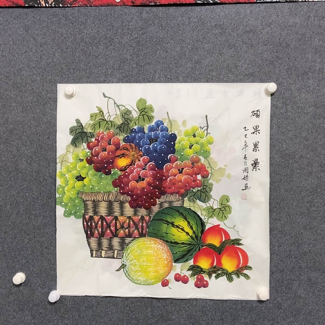 国画四尺斗方一副