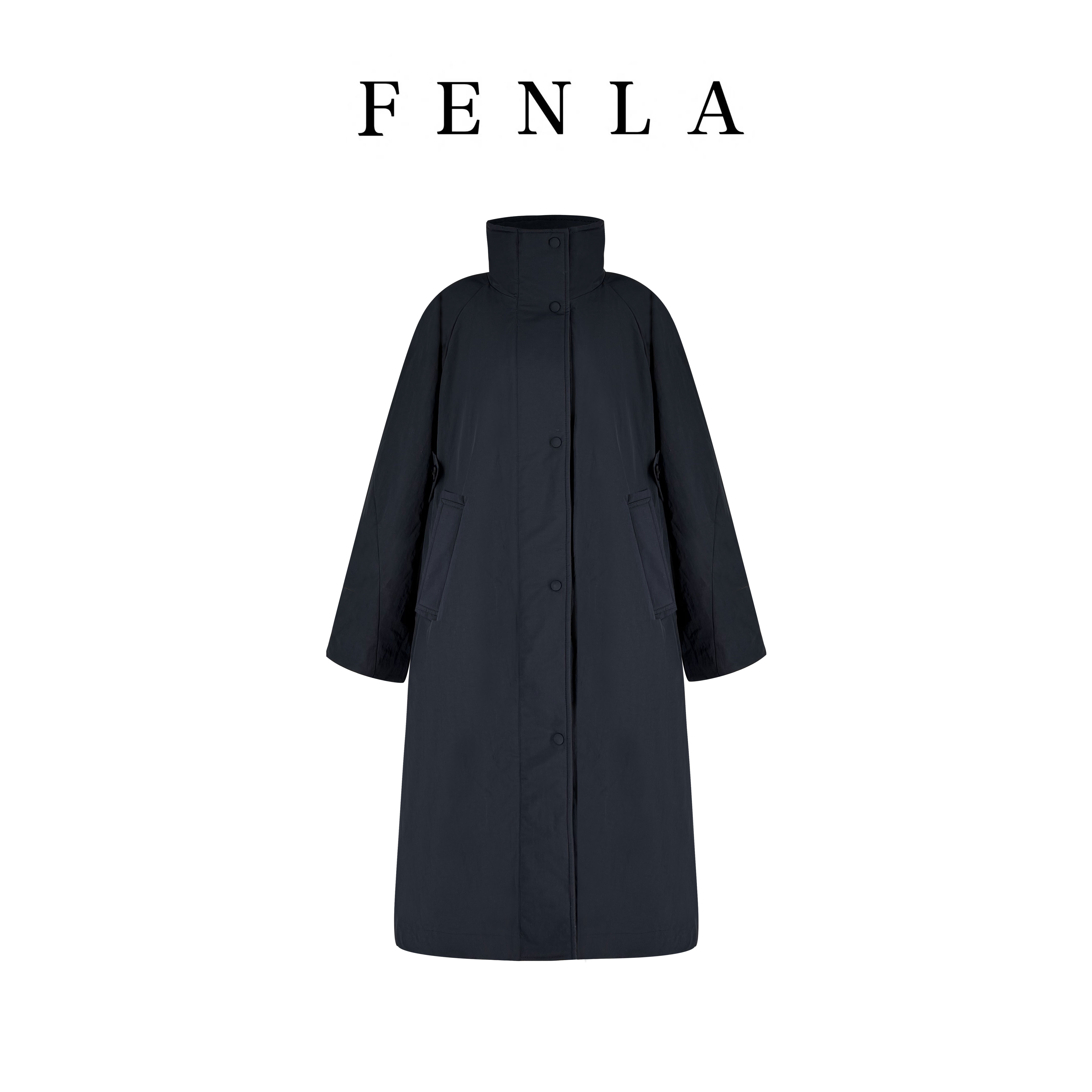 【惠姐私服】长款过膝羽绒服白鹅绒立领收腰显瘦百搭风衣外套 85361