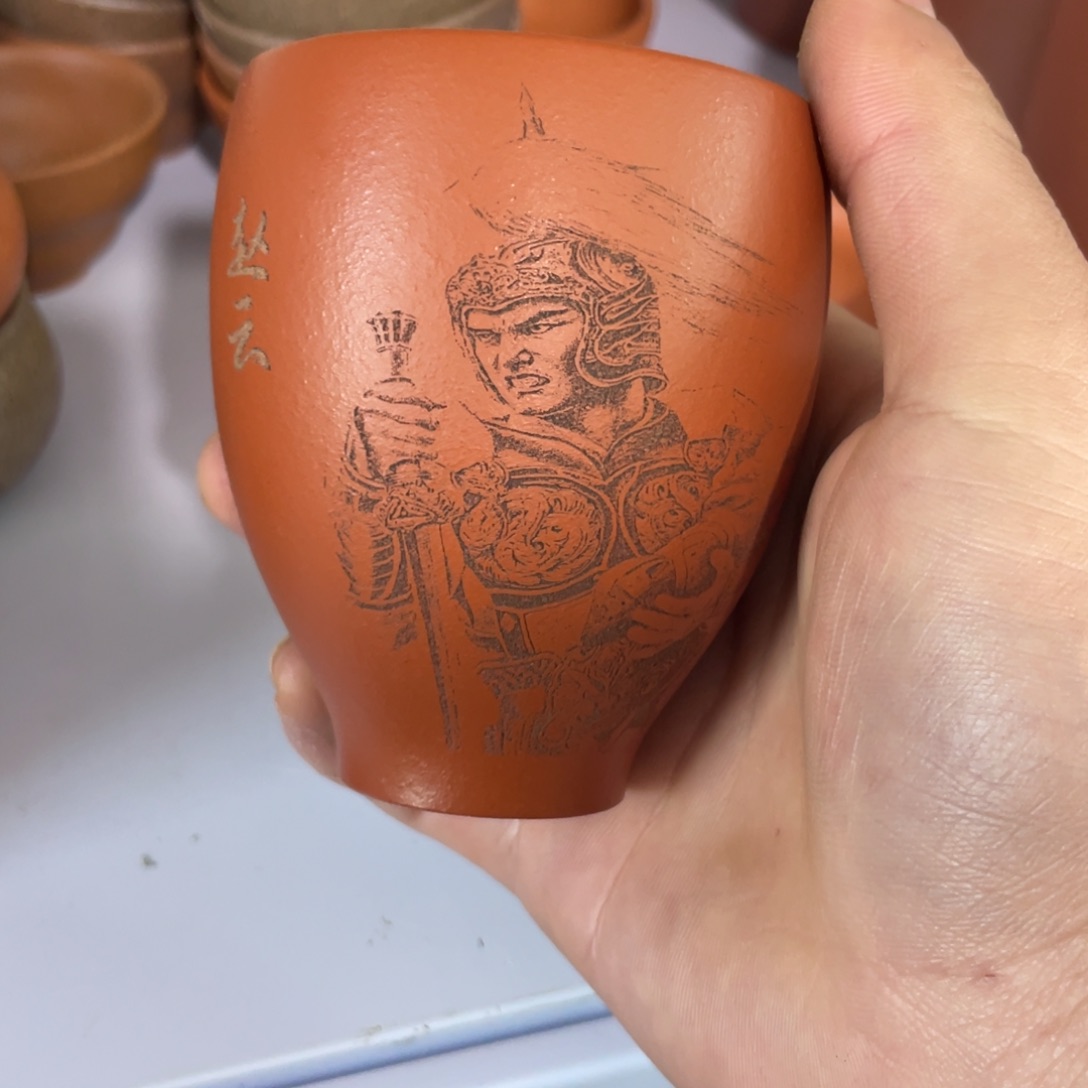 紫砂茶壶红卫小红泥主人杯