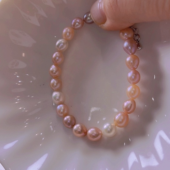 淡水珍珠手绳合金