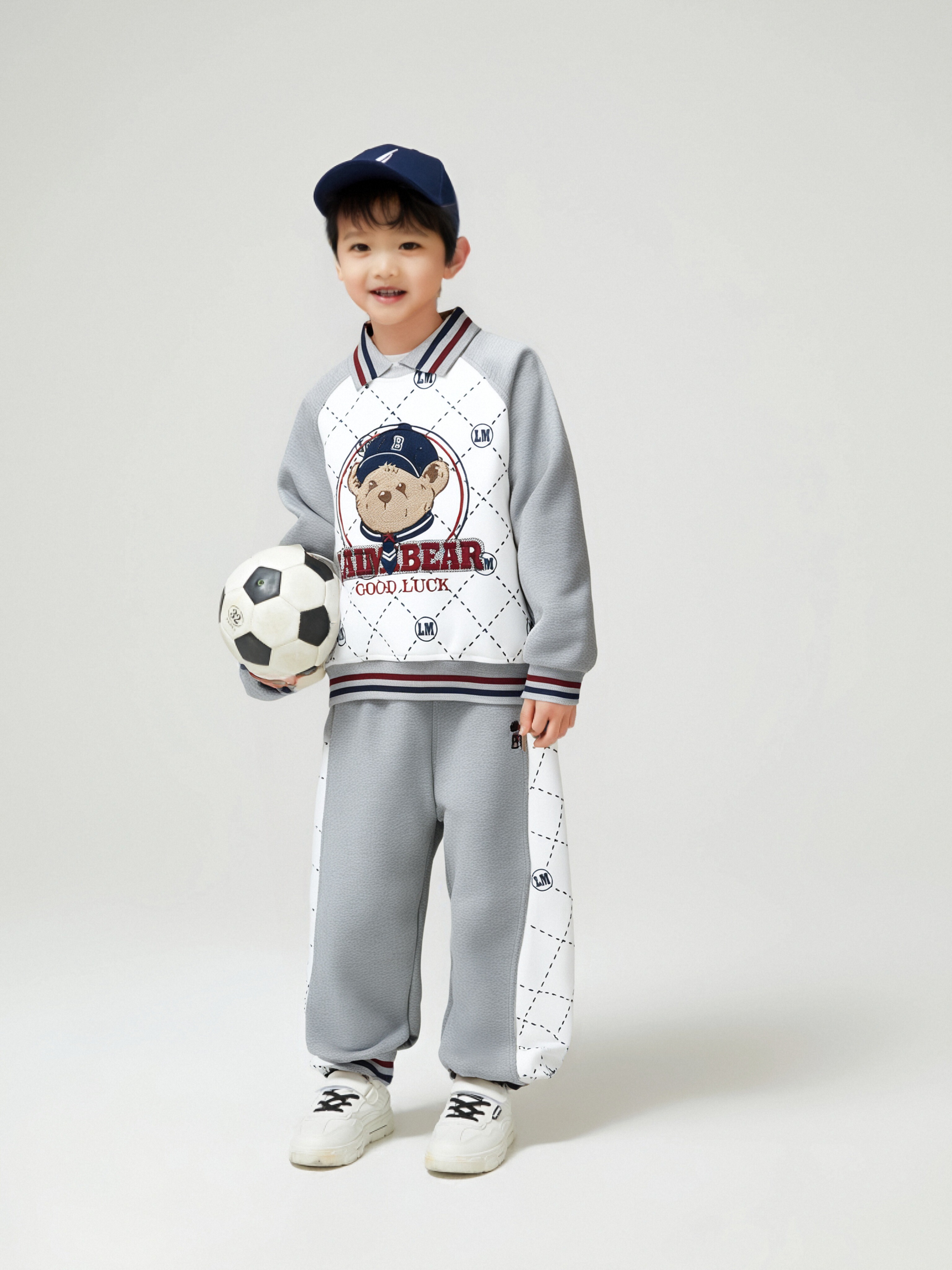 2025休闲男童卫衣套装刺绣学院风秋季套头套装童装中大童长袖圆领
