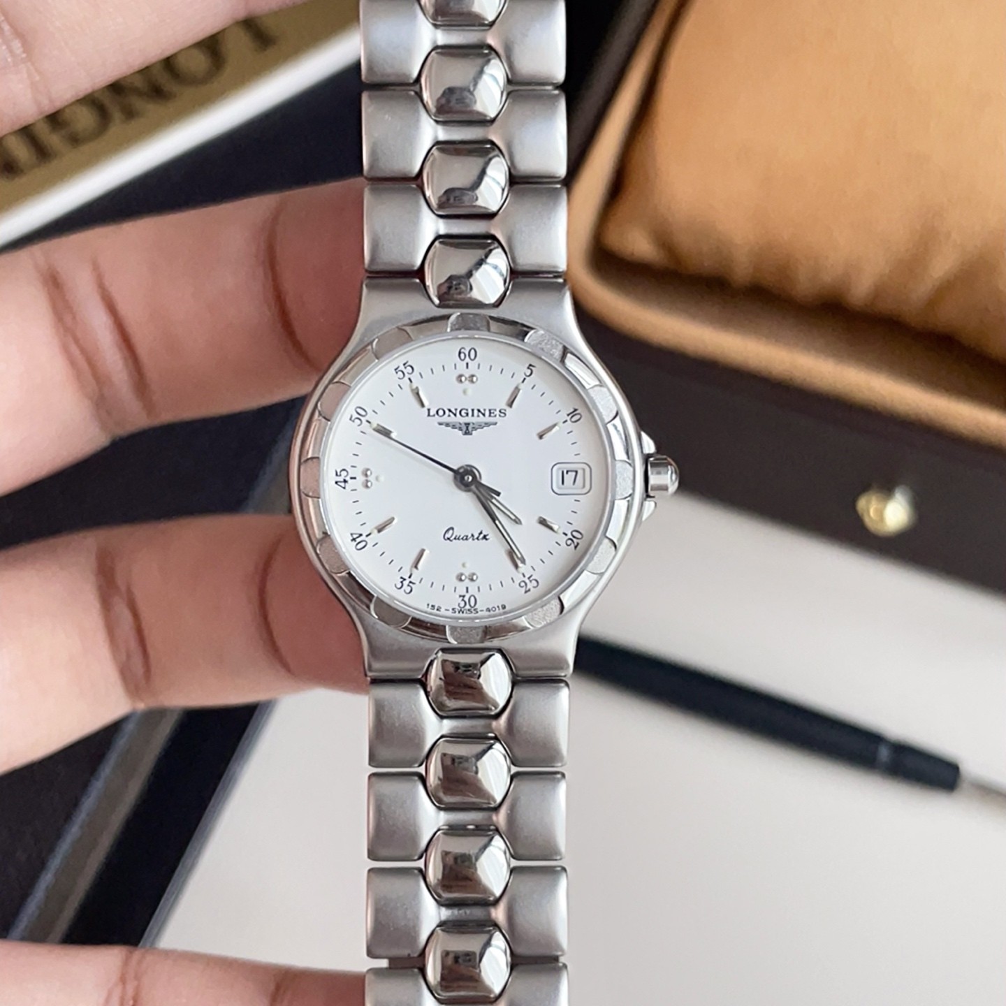 95新 Longines/浪琴 高奢康卡斯·三针日志·热门银白色系·石英腕表