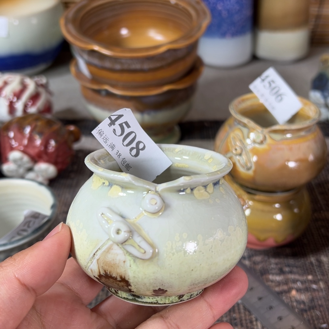 红陶景德镇手工花盆