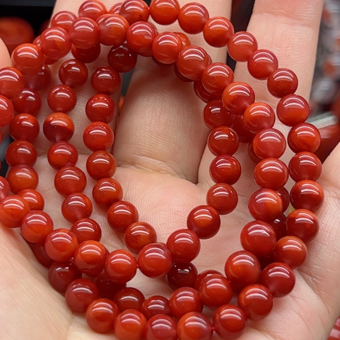 南红玛瑙配饰未镶嵌韩*子