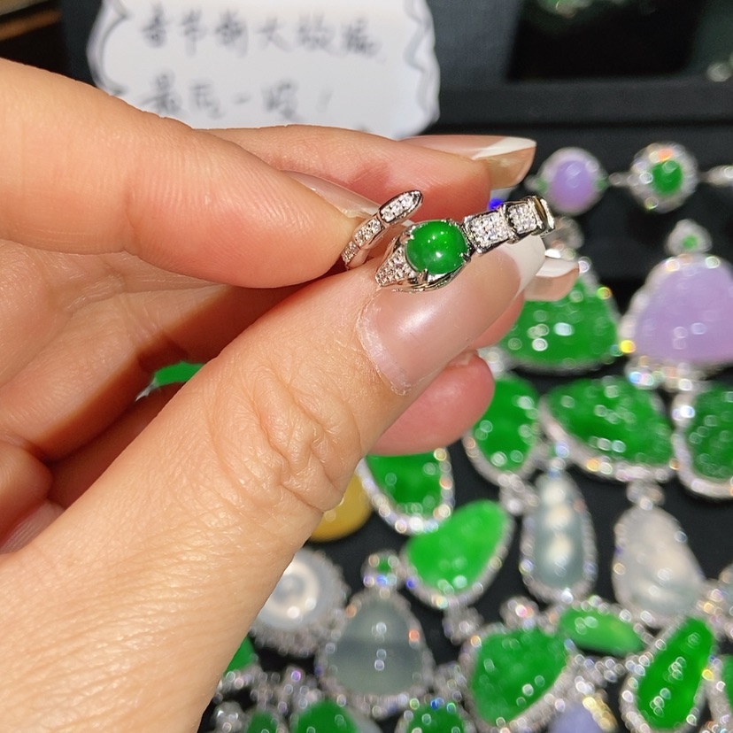 【闪购商品】翡翠戒指未镶嵌天然翡翠