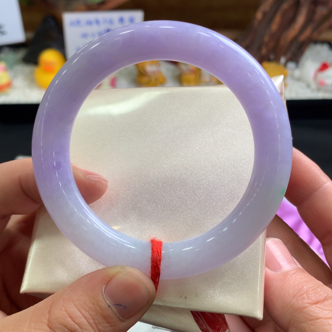 翡翠未镶嵌手镯56.2胖圆纹裂放漏