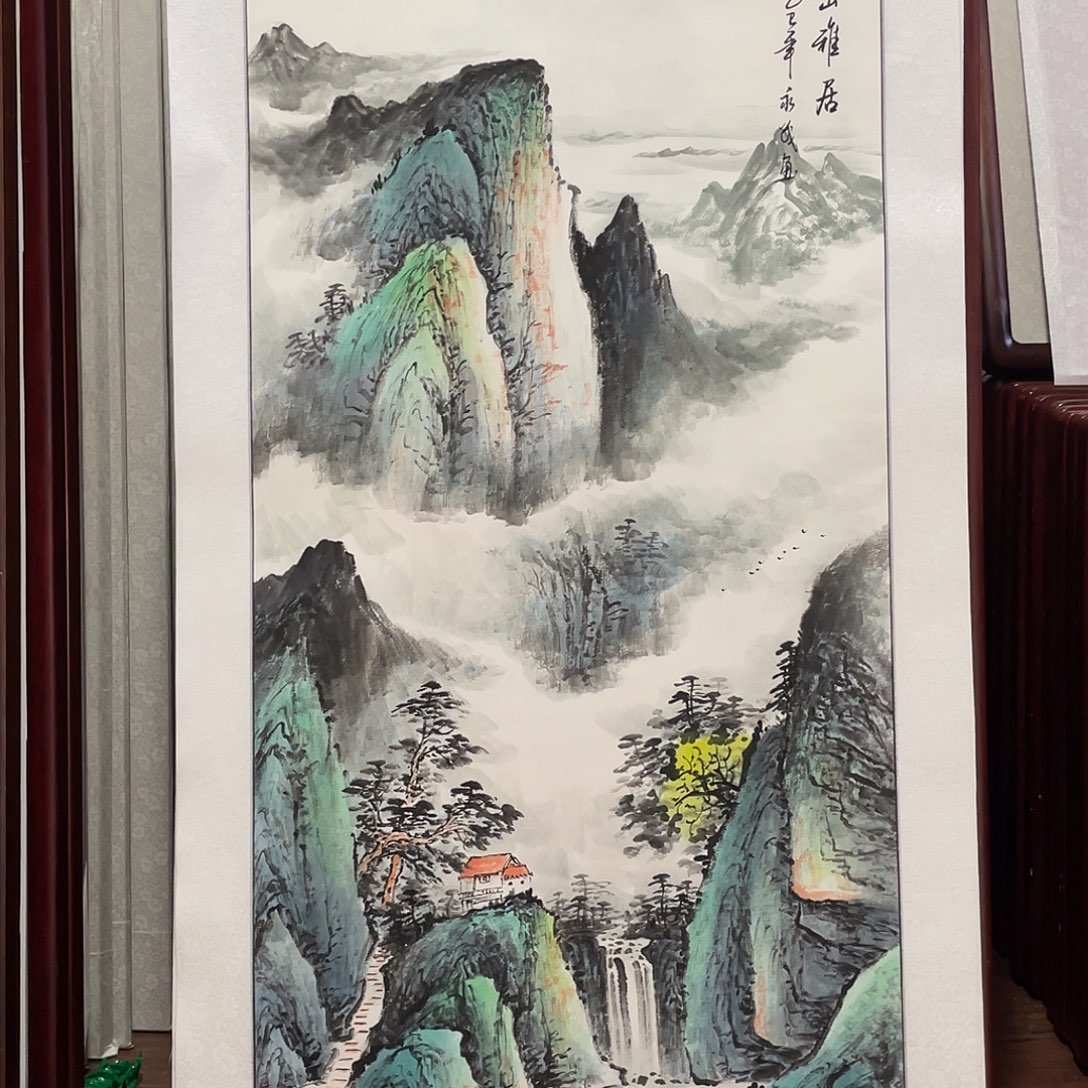 裕***具国画带框尺寸63*123厘米