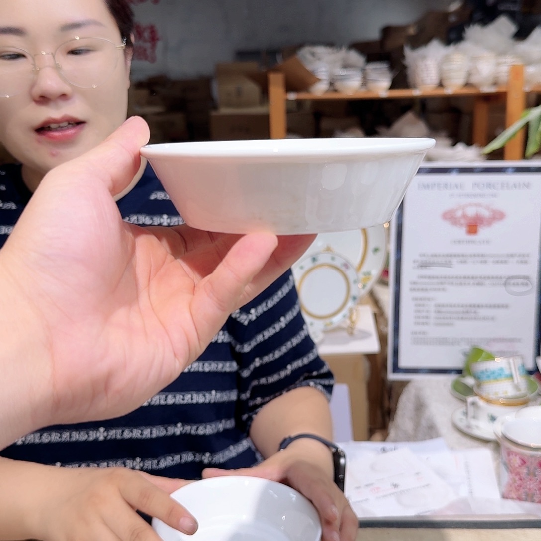 骨瓷骨瓷5英寸味碟14cm8个实用外贸骨瓷